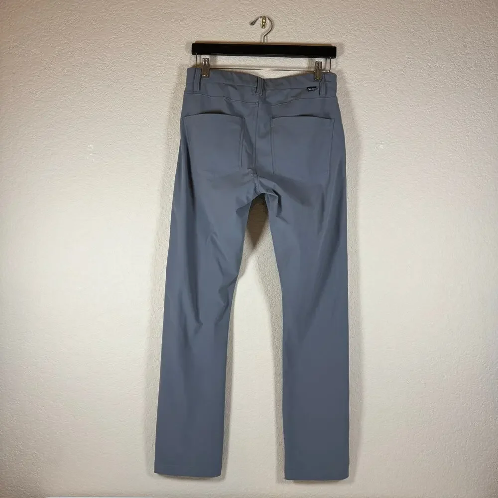Bad Birdie Pants Mens 30x31 Gray Golf Tech Performance Stretch Solid Casual